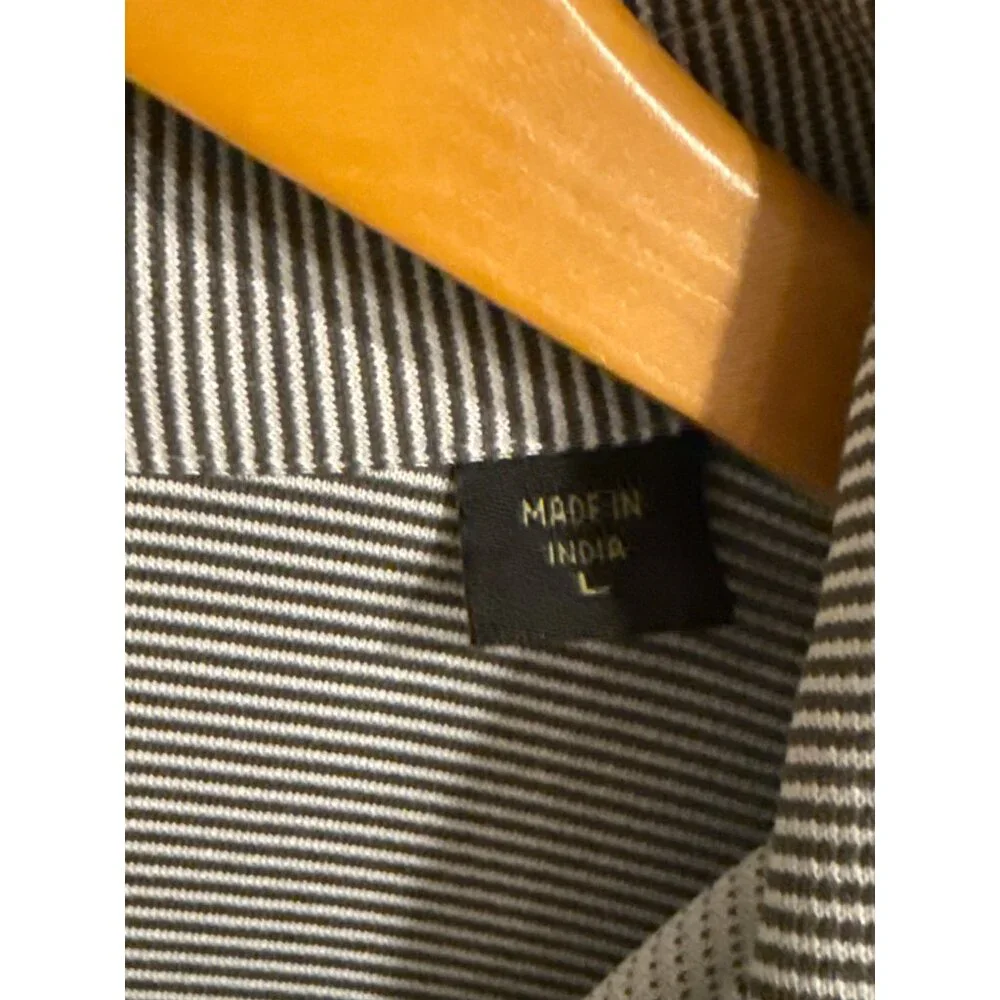 Horn Legend‎ Men's Gray Short Sleeve Polo size L Bamboo Charcoal